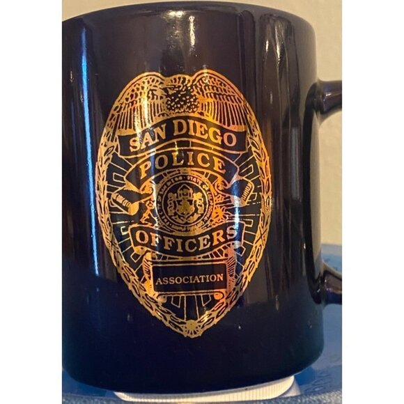 San Diego Police Officer Association Coffee Blue and Gold Coffee Mug - Picture 2 of 5